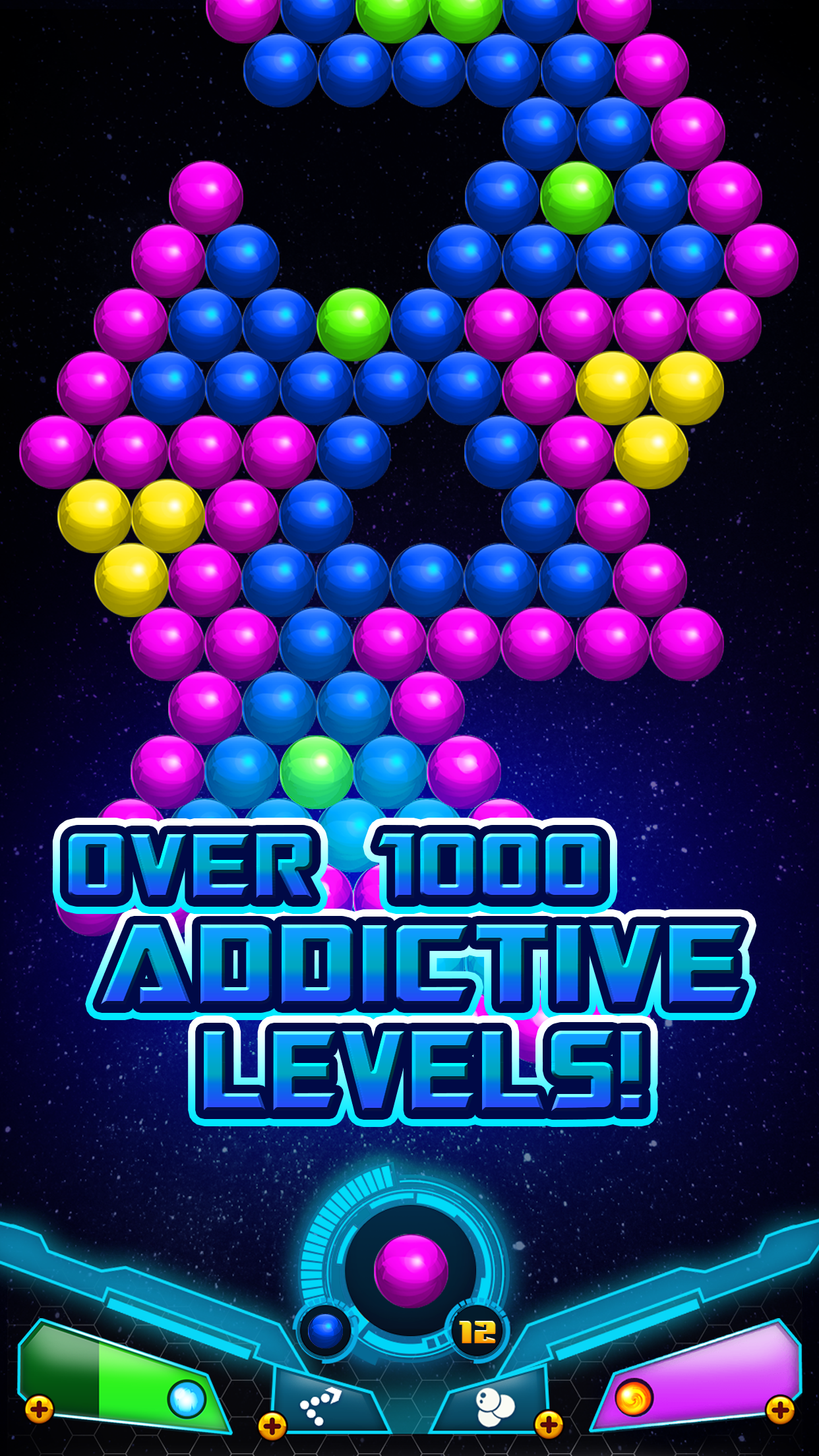 Bubble Shooter Space Pro Game Screenshot