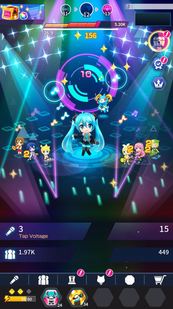 Hatsune Miku - Tap Wonder screenshot game