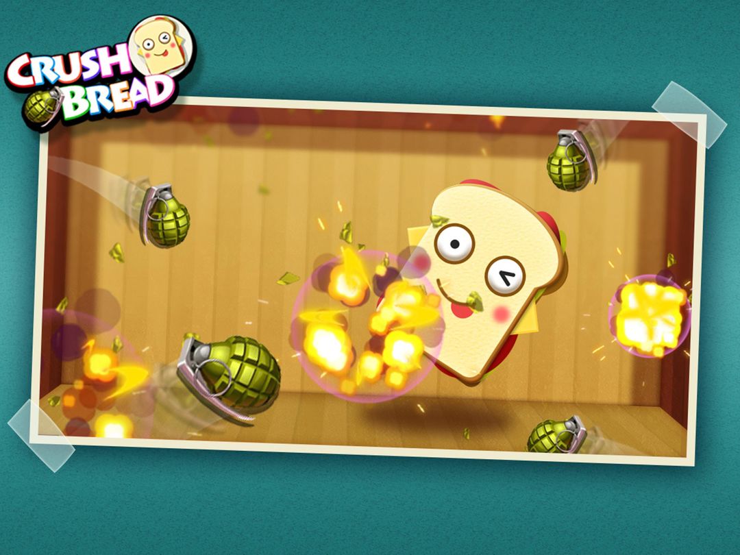 Screenshot of Crush Bread - Kick Food Game
