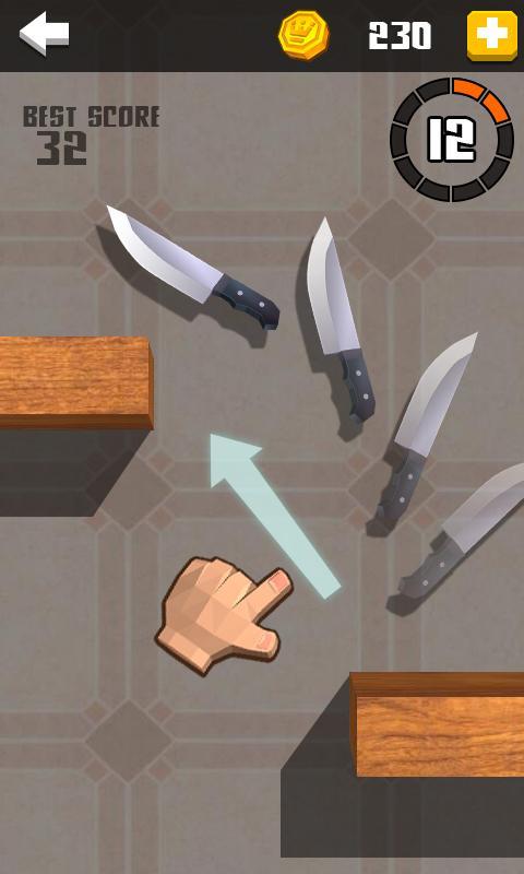 비도 도전 - Knife Flip 게임 스크린 샷