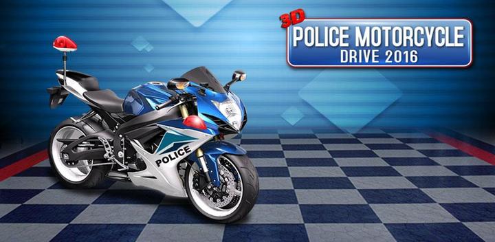 Banner of 3D Police Motorcycle Race 2016 