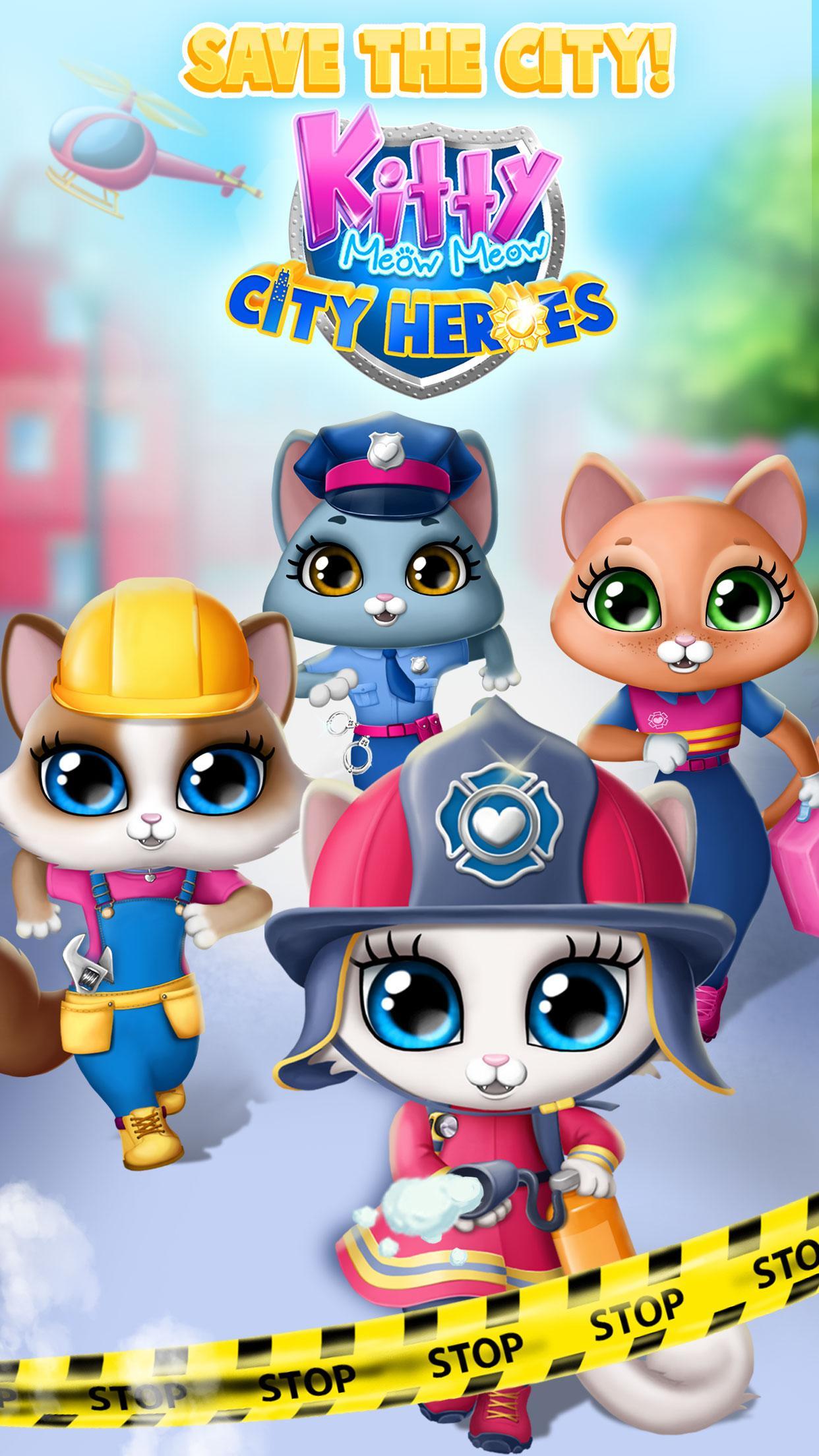 Kitty Meow Meow City Heroes ゲームのスクリーンショット