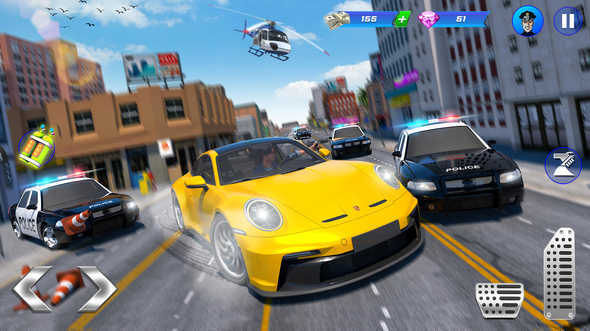 Police vs Gangster mafia city android iOS apk download for