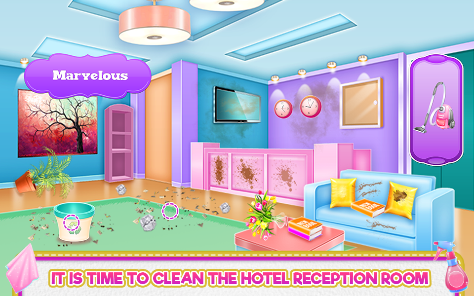 Hotel Room Cleaning Game Screenshot