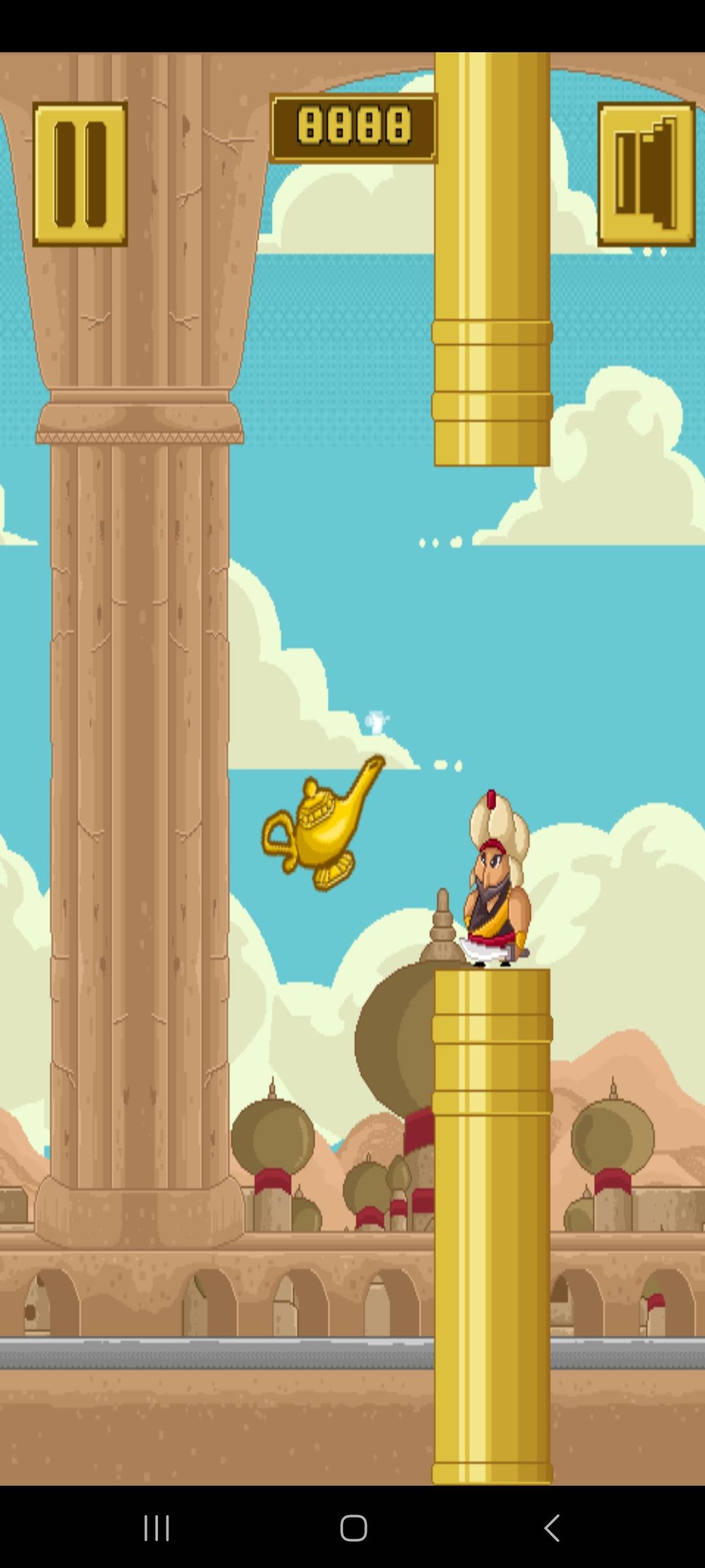 Captura de Tela do Jogo Flappy Lamp Game