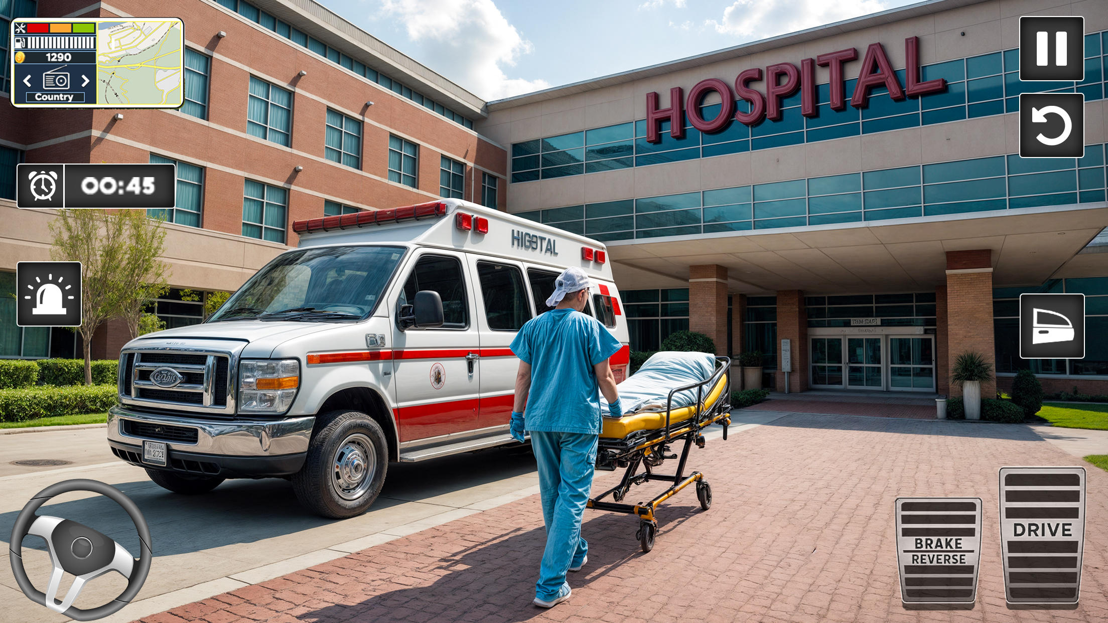 Ambulance Game Driving Sim 3D Game Screenshot