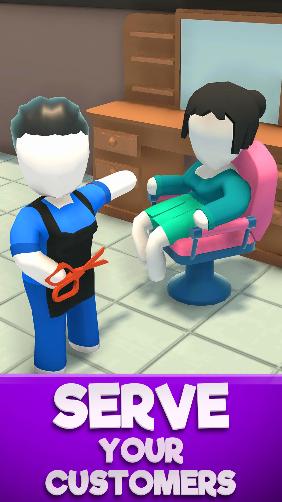 Hair Salon Manager Game Screenshot