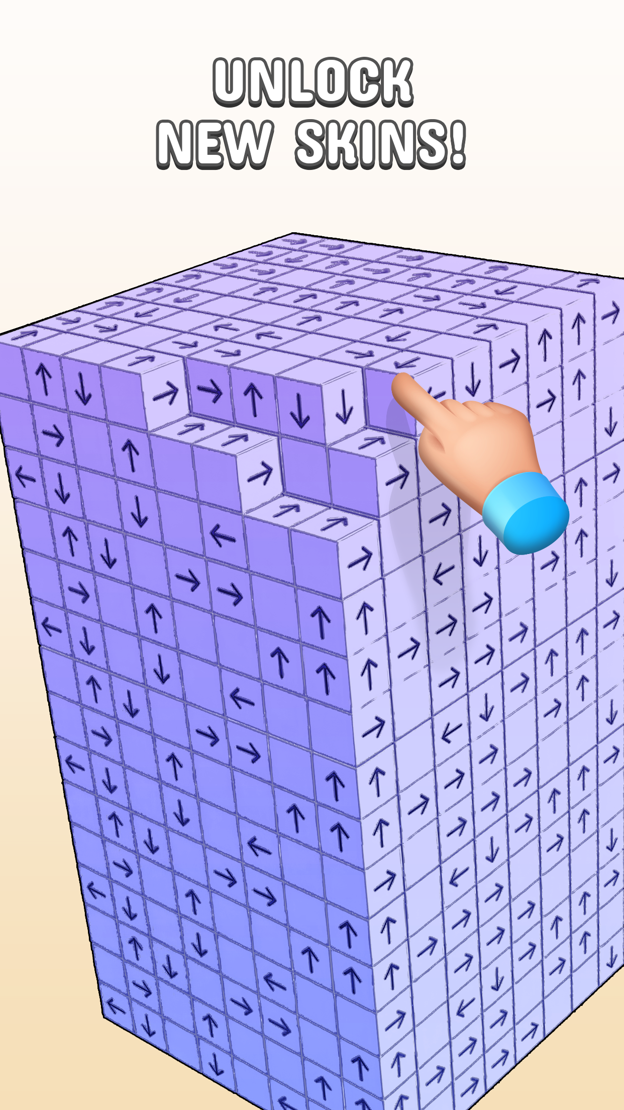 Screenshot of Tap to Unblock 3d Cube Away