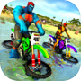 Icon of Superhero Water Surfer Bike Racing: Beach Racer