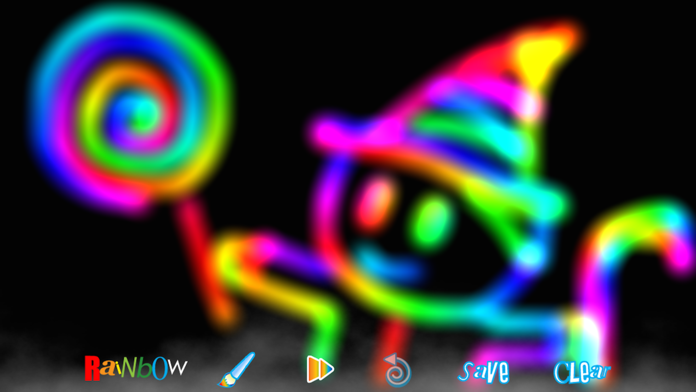 Screenshot of RainbowDoodle - Animated rainbow glow effect