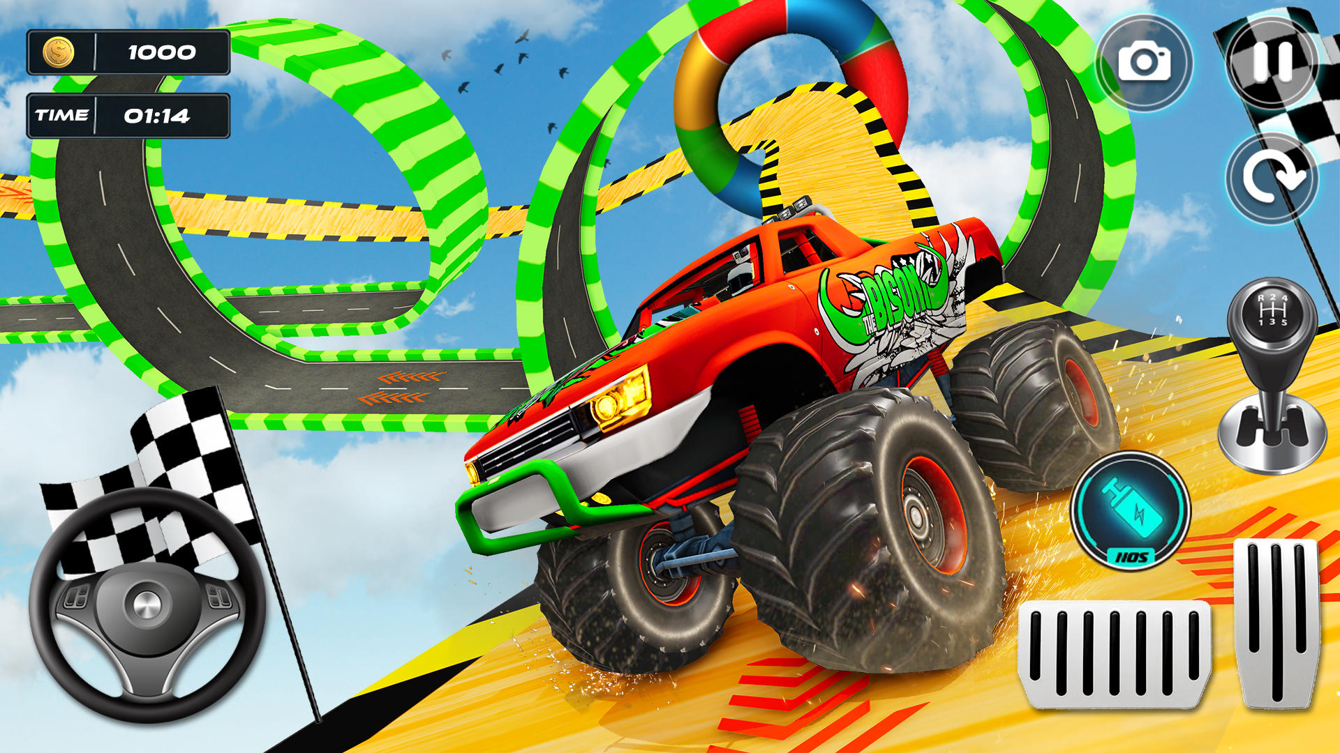 Скриншот игры Monster Truck : Car Game Stunt