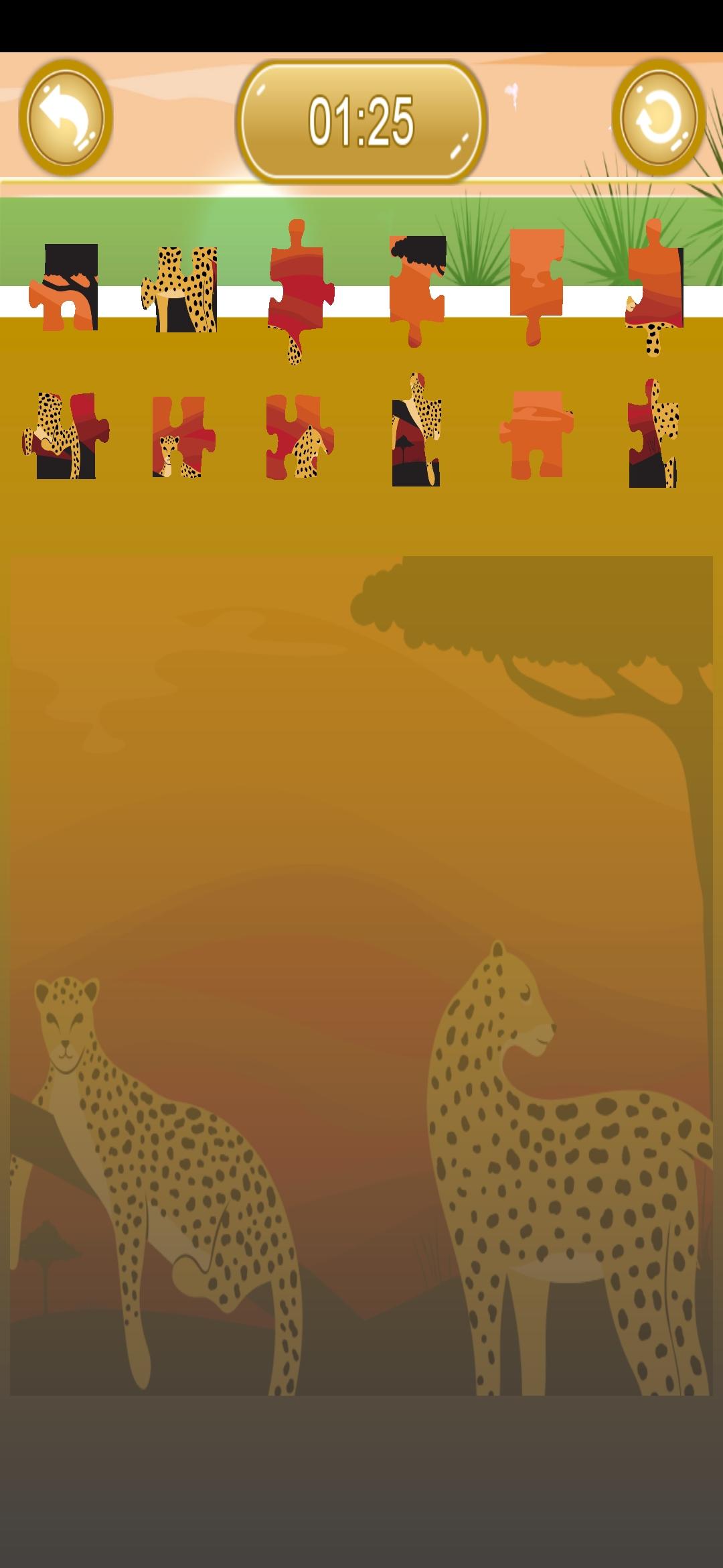 Screenshot of Jigsaw puzzle: Savannah Animal