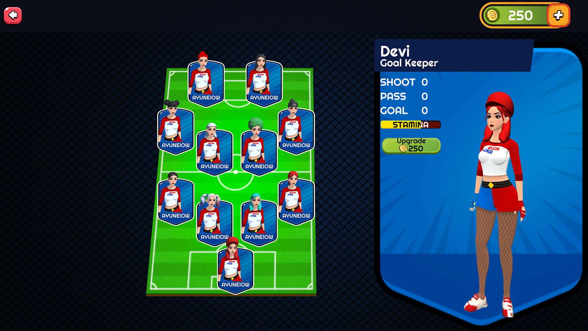 Скриншот игры Women's Football League