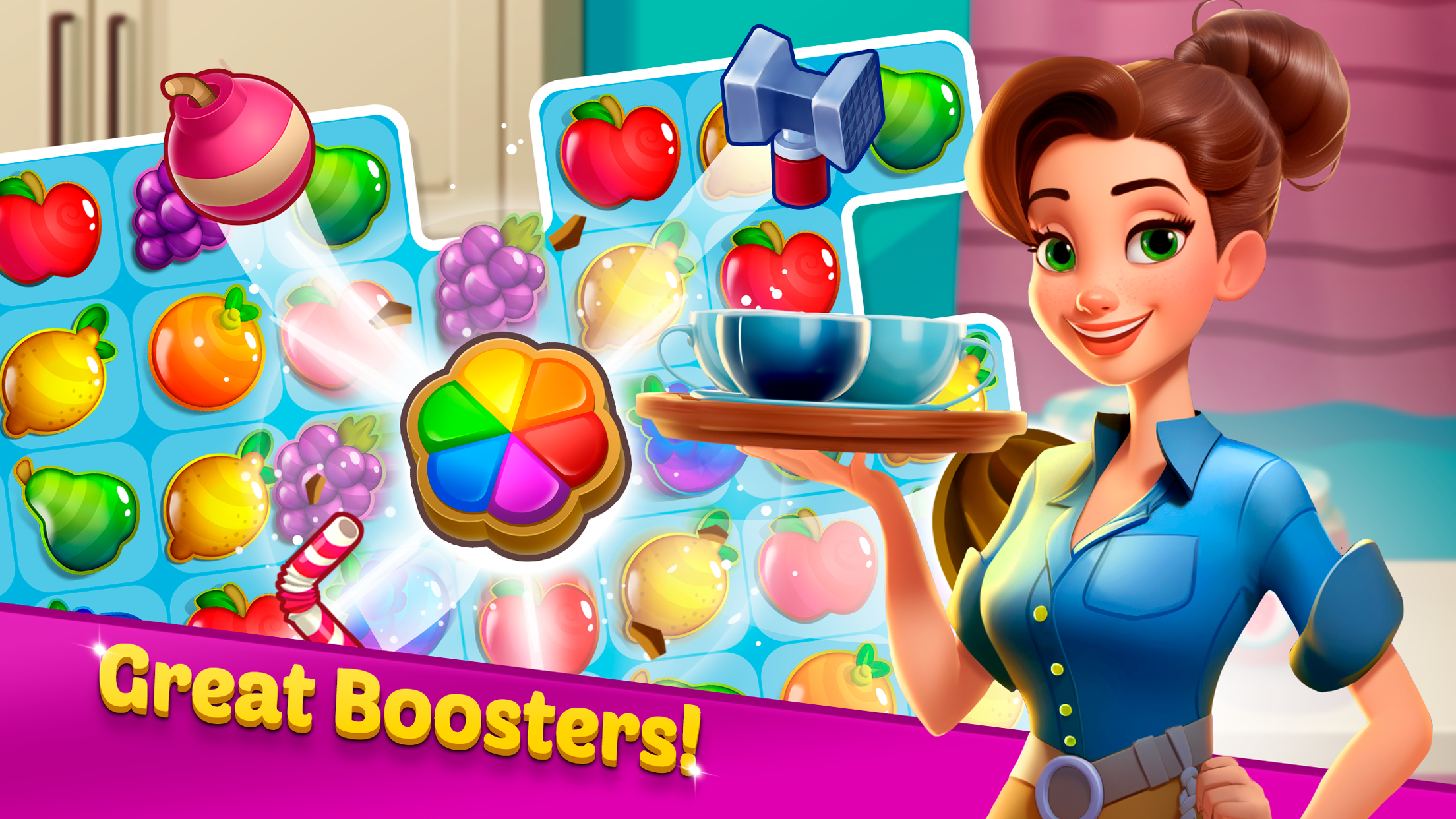 Mansion Cafe: Match 3 & Design Game Screenshot