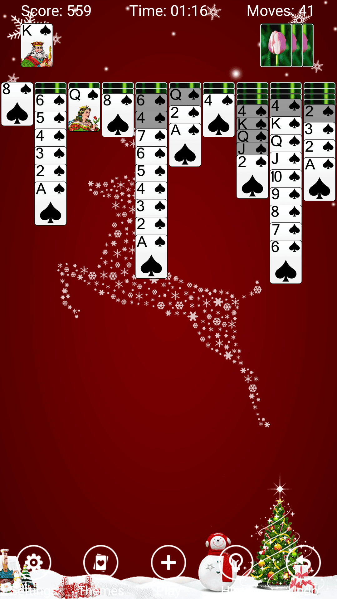 Spider Solitaire Game Screenshot