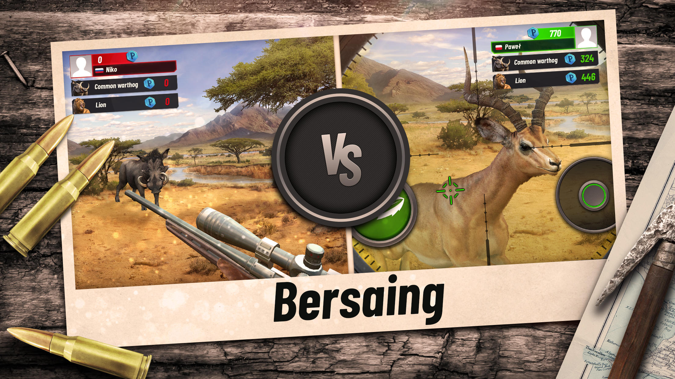 Cuplikan Layar Game Hunting Clash: Permainan Berburu Hewan 3D