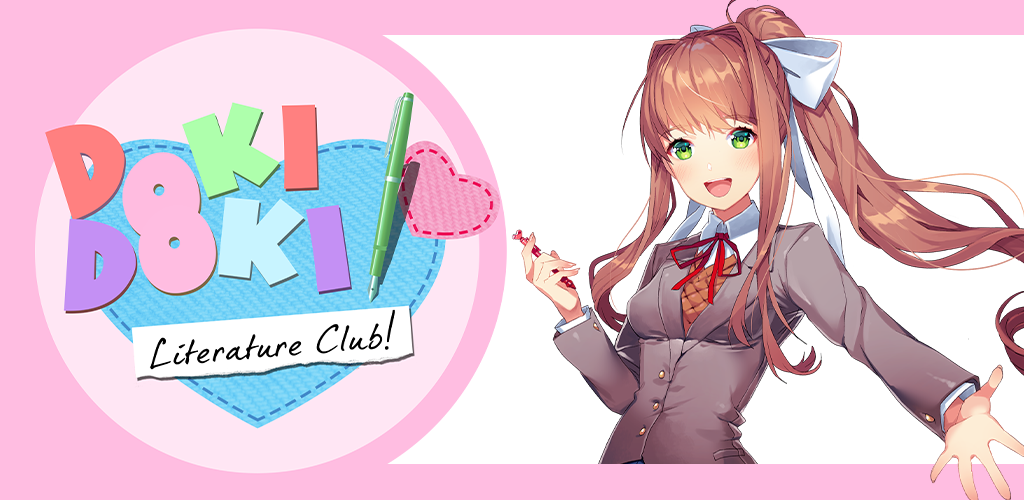 Banner of Doki Doki Literature Club! 