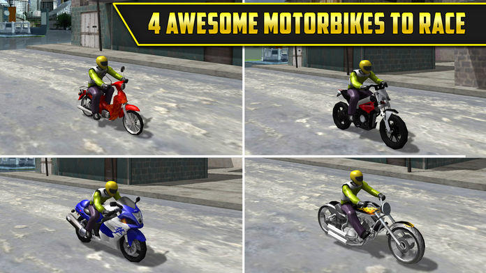 3D Motor-Bike Drag Race: Real Driving Simulator Racing Gameのキャプチャ