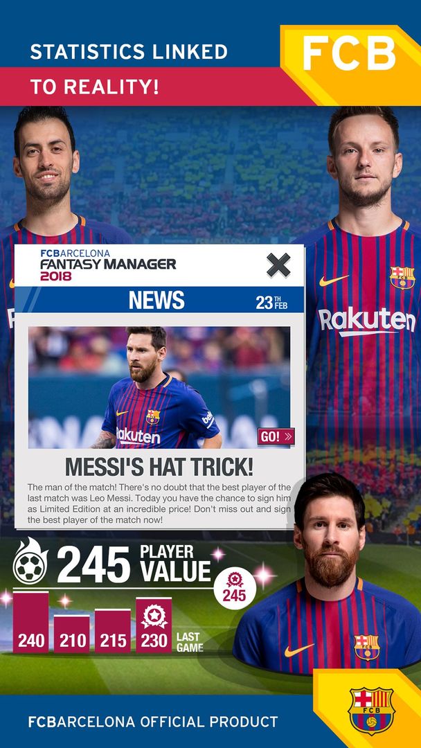 Screenshot of FC Barcelona Fantasy Manager-Real football manager