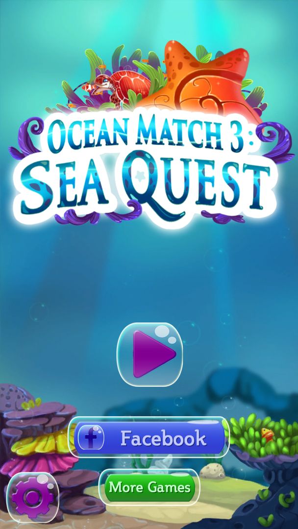 Ocean Match 3: Sea Quest ภาพหน้าจอเกม