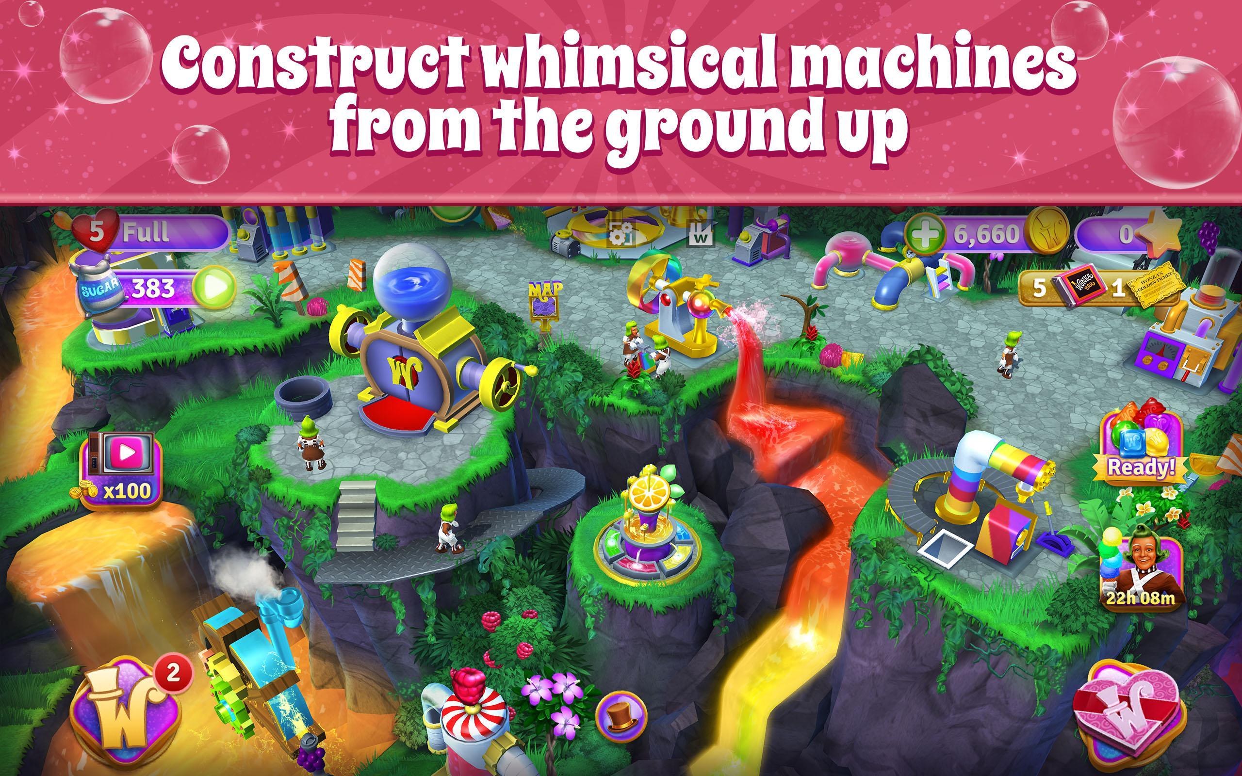 Cuplikan Layar Game Wonka's World of Candy Match 3