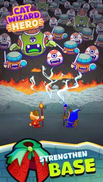Captura de Tela do Jogo Cat Wizard Hero