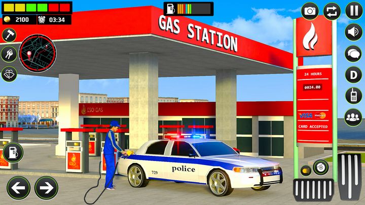 Screenshot 1 of Gas Station Police Car Parking 1.13