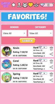 Rate My OC Game Screenshot