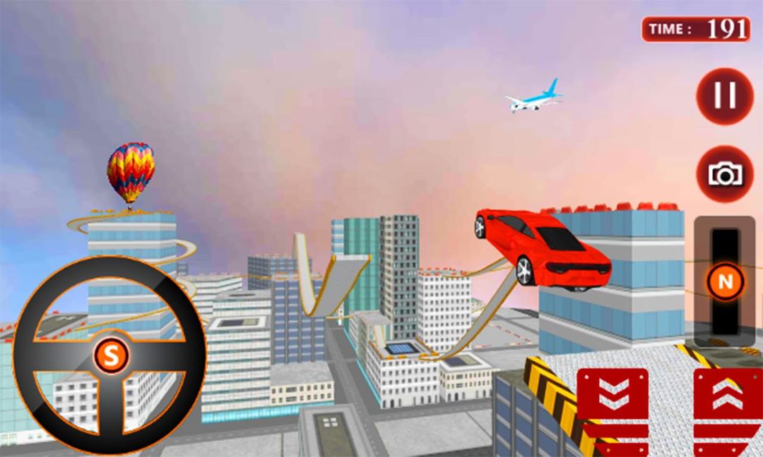 Screenshot of 疯狂的司机屋顶运行3D