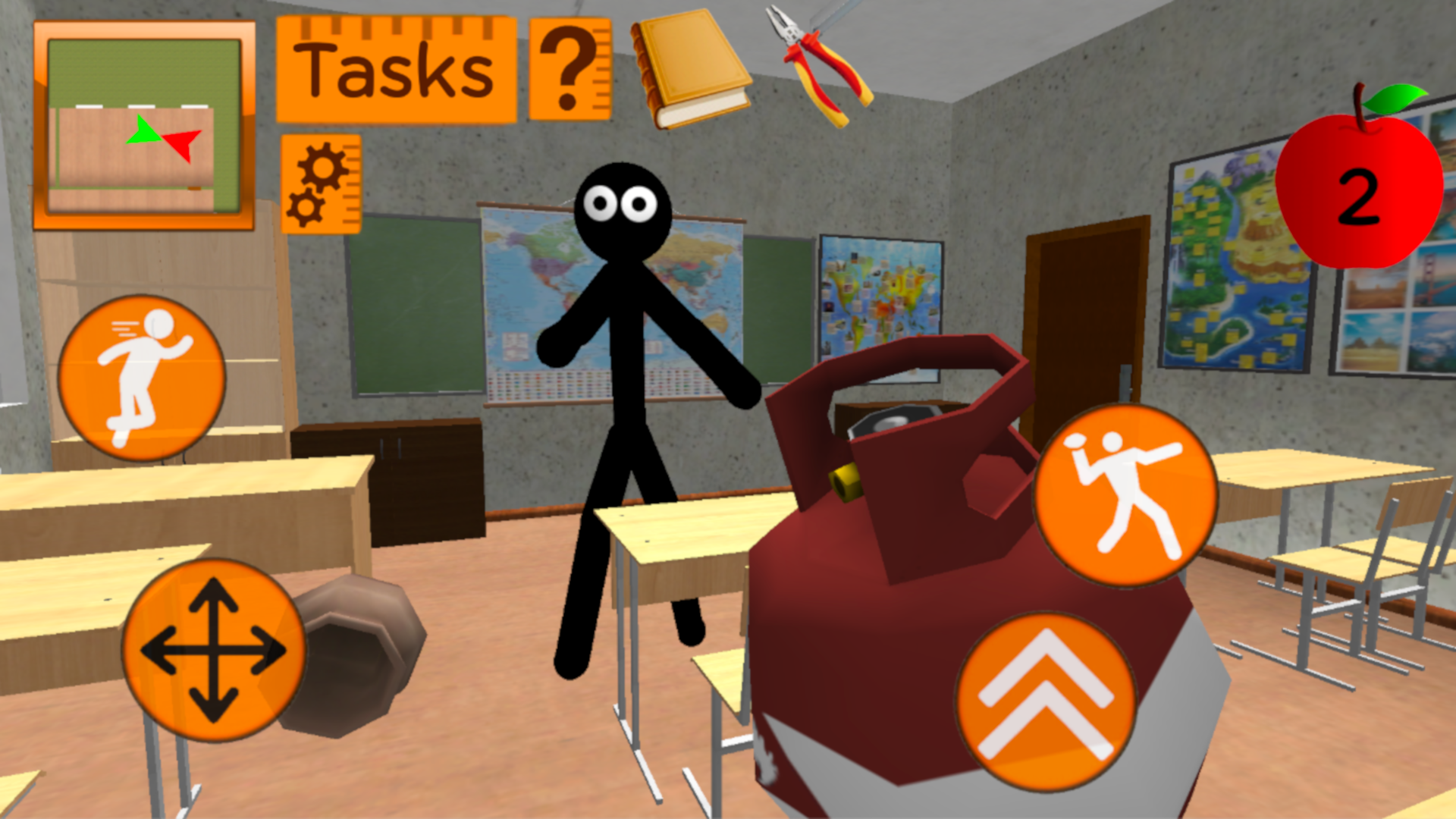 Captura de Tela do Jogo Stickman Neighbor. Teacher Escape