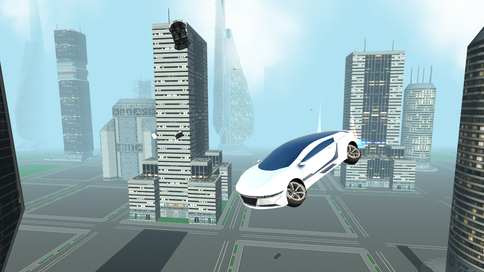 Screenshot 1 of Futuristic Flying Car မောင်းနှင်ခြင်း။ 4