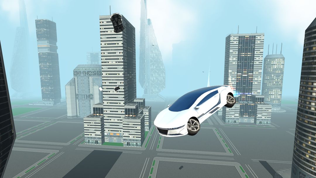 Screenshot of Futuristic Flying Car Driving