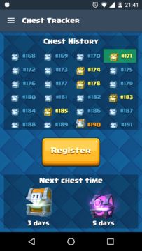 Chest Tracker Calculator Game Screenshot