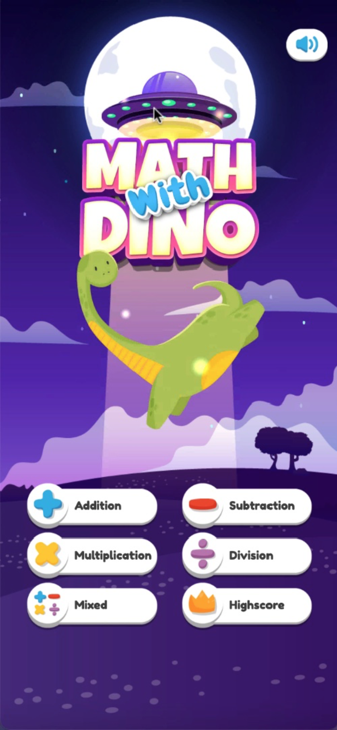 Dino Math Quest - Math Games Game Screenshot