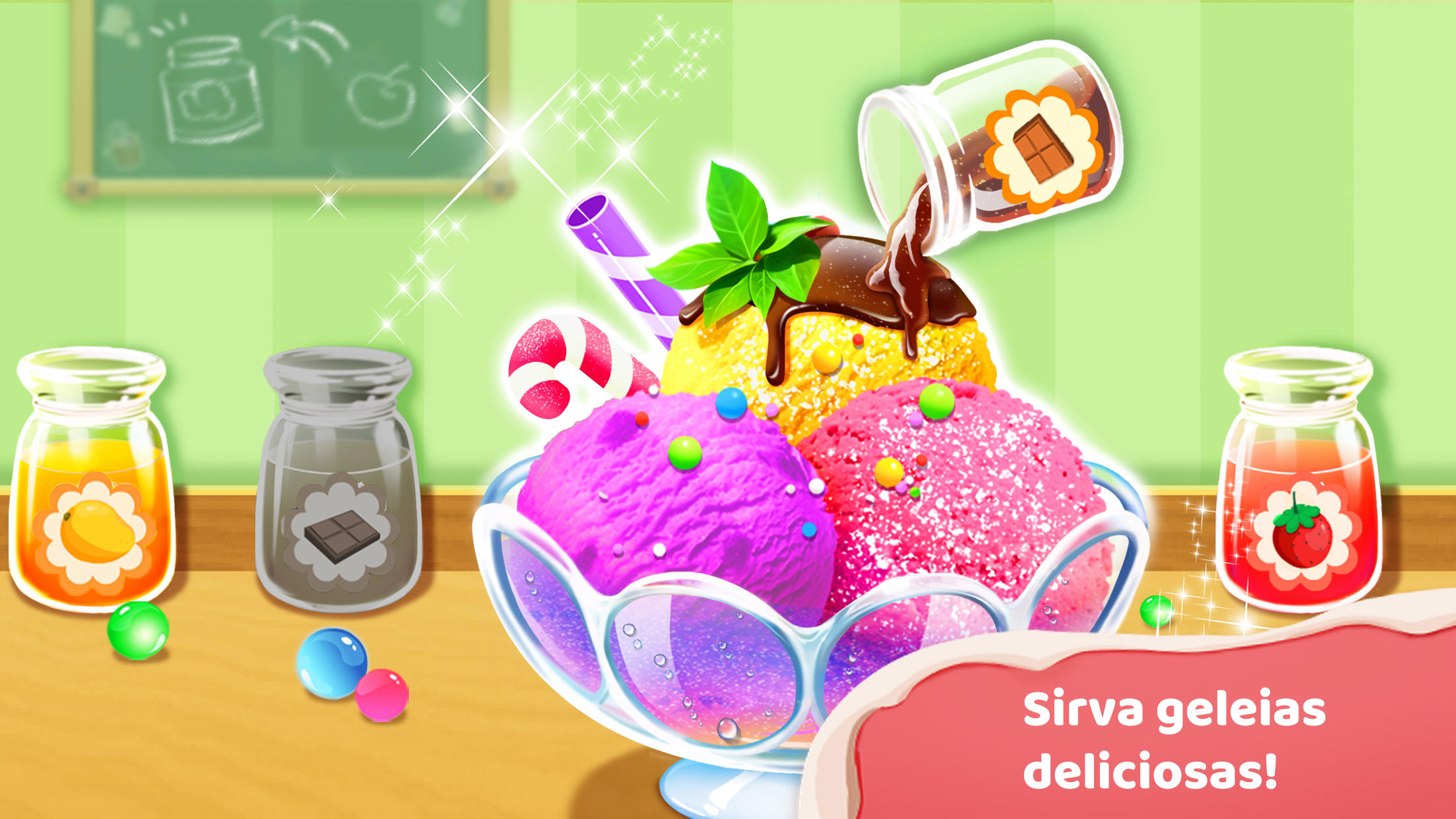 Captura de Tela do Jogo Sorveteria do Bebê Panda