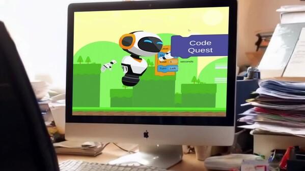 Screenshot of the video of Code Quest