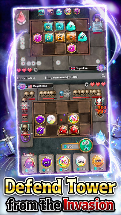 Screenshot 1 of Magic Stone Arena: Случайная PvP-игра в жанре Tower Defense 2.0.22