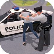 Verfolgungsjagd der Polizei - Der Fahrer des Polizeiautos