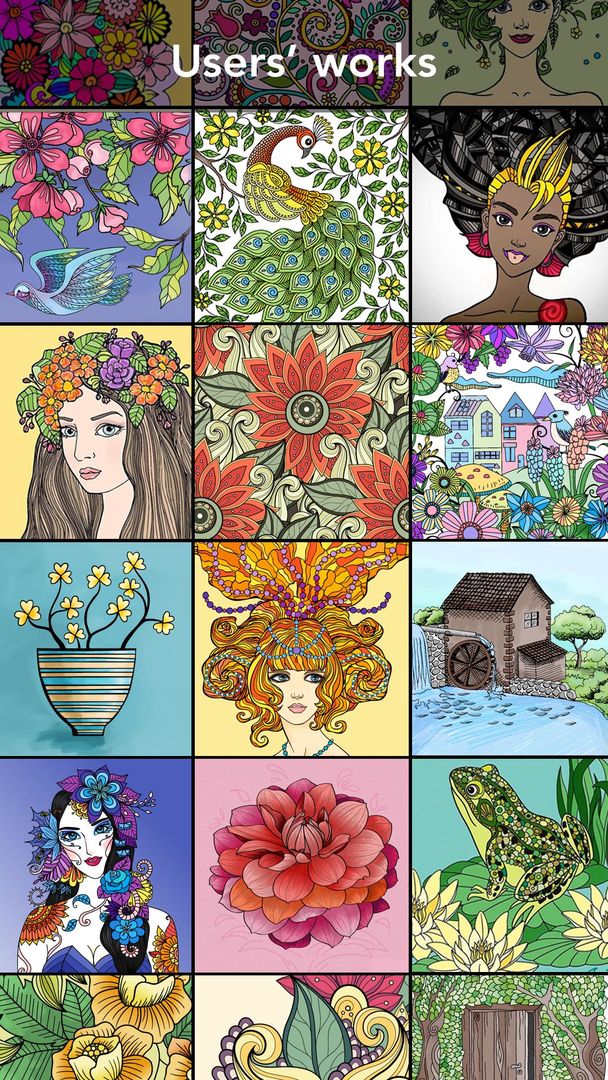 Screenshot of Garden Coloring Book