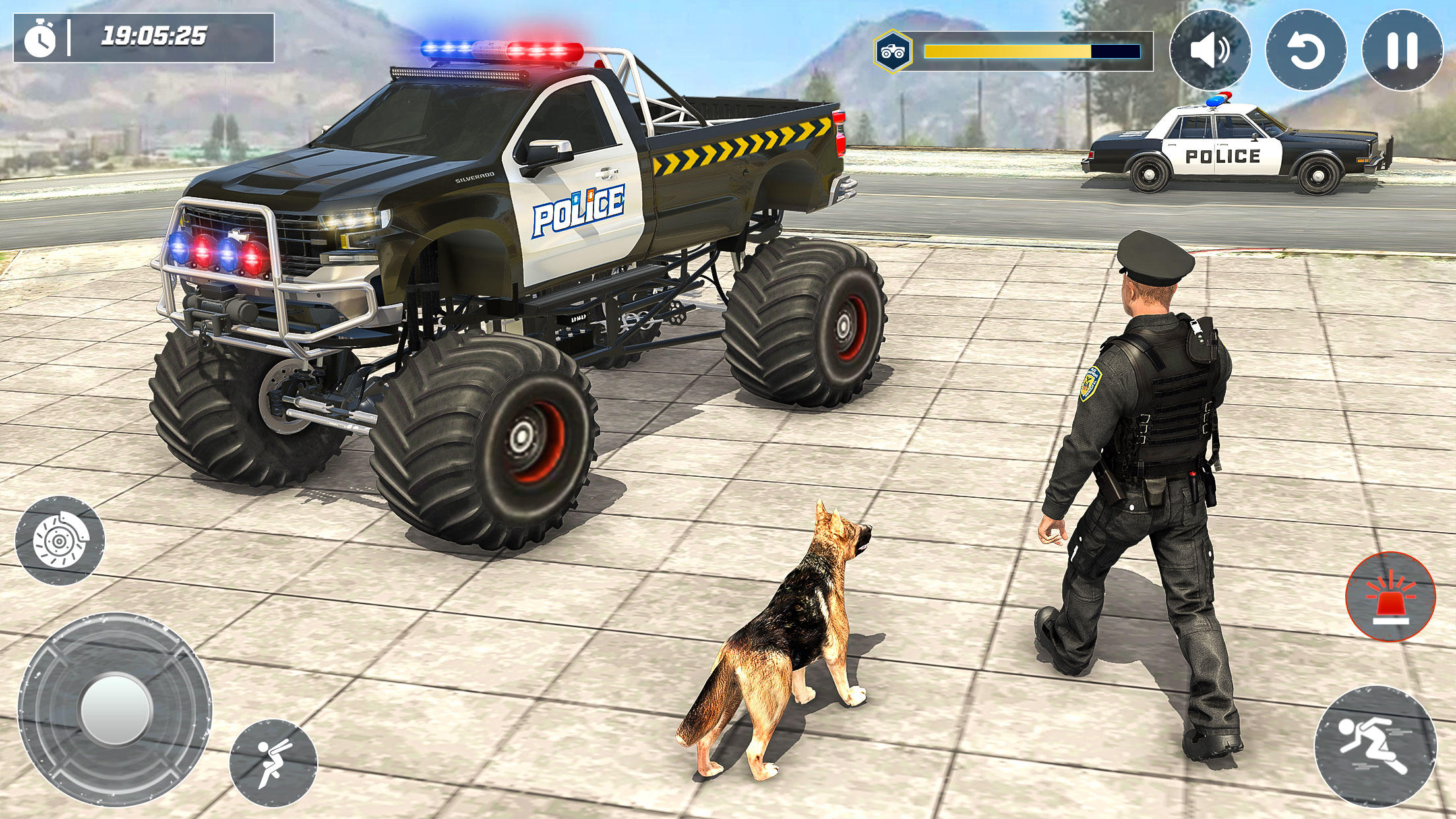 Cuplikan Layar Game Police 4x4 Monster Truck Games