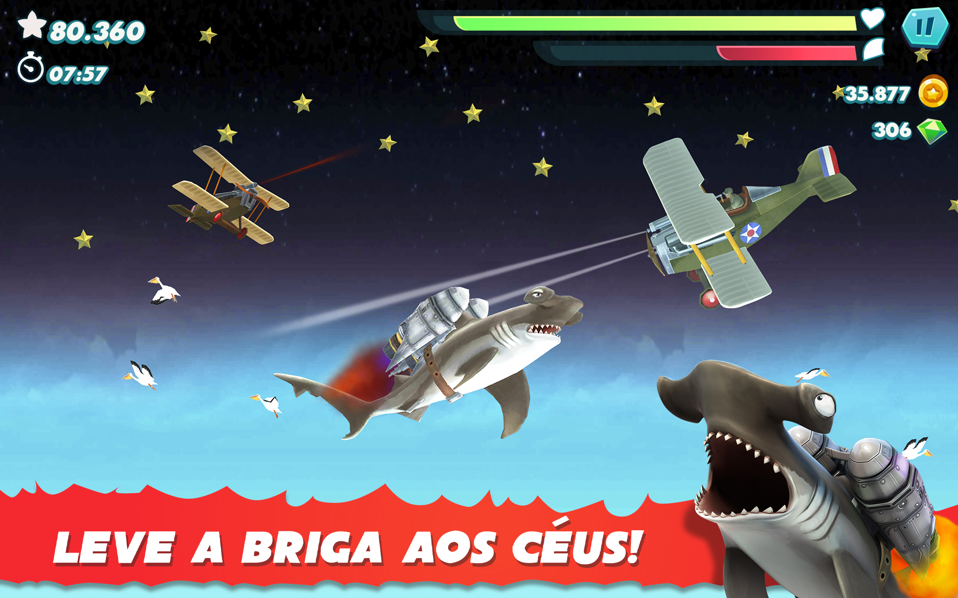 Captura de Tela do Jogo Hungry Shark Evolution: Ataque