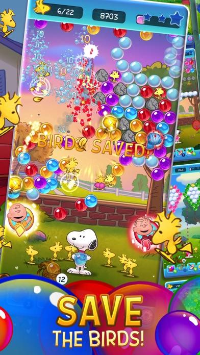 Bubble Shooter - Snoopy POP! Game Screenshot