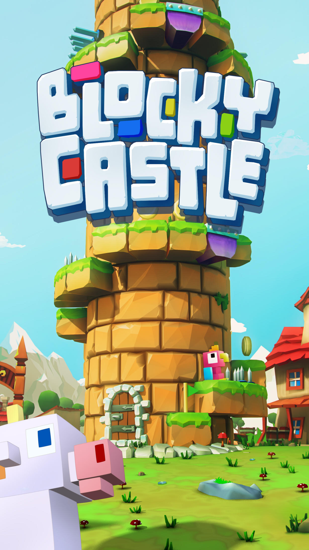 Blocky Castle: Tower Climb ゲームのスクリーンショット