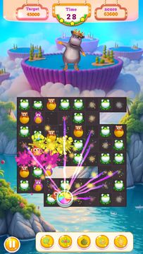 Hippo Friends Animal Match 3 게임 스크린샷