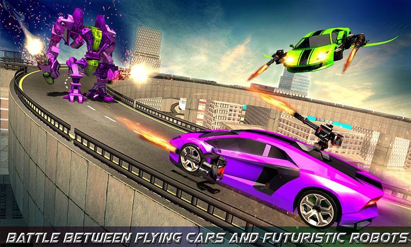 Flying Robot Car - Robot Transformation Game Game Screenshot