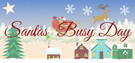 Banner of Santa's busy day 