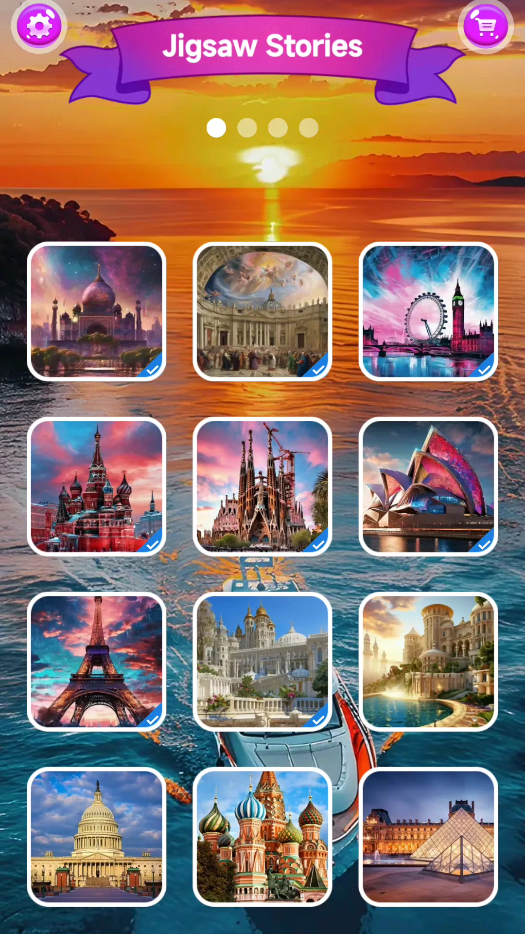 Scenic Jigsaw Puzzles ゲームのスクリーンショット