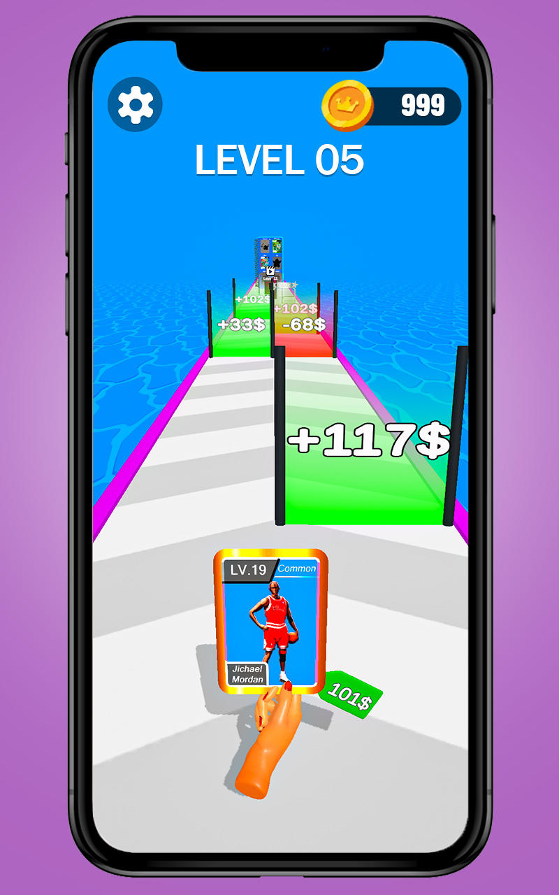 Card Rush Evolution Runner 3D Game Screenshot