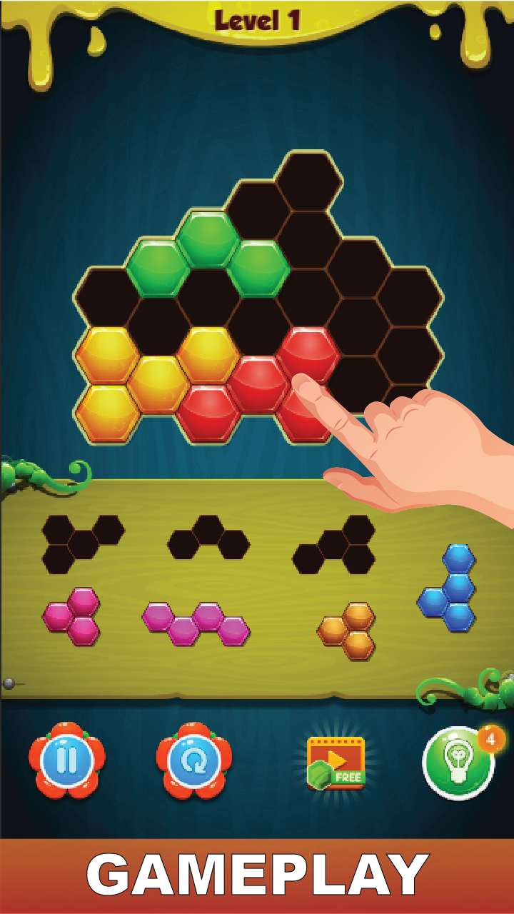 Screenshot 1 of 헥사 퍼즐 블록 1.0.3