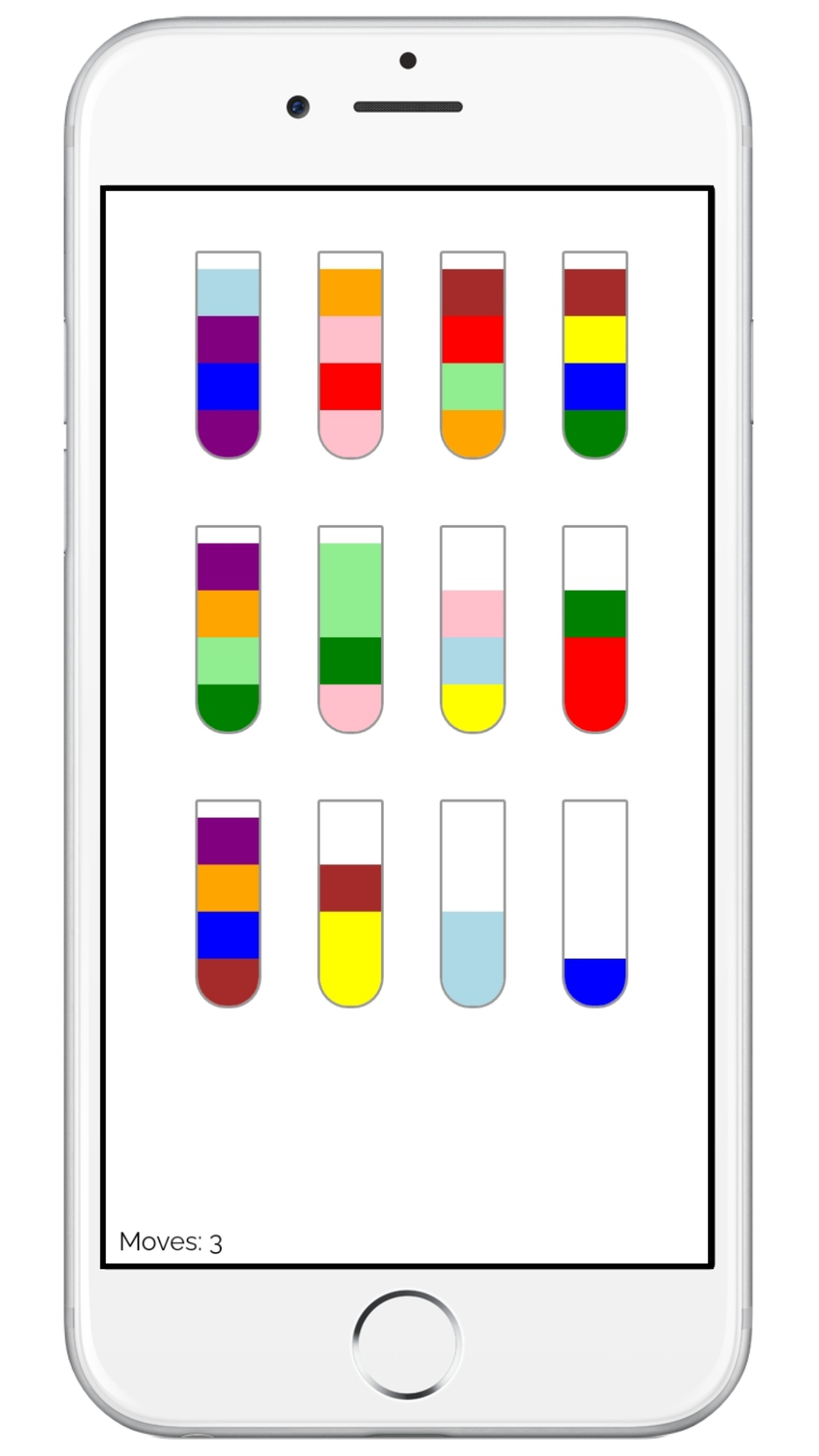 Water color sort challenge Game Screenshot